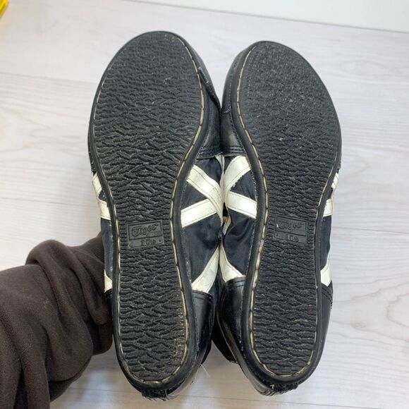 Vintage Onitsuka Tiger Wrestling Shoes Size 10.5 - Rare 70s Black/White Leather - Picture 5 of 10